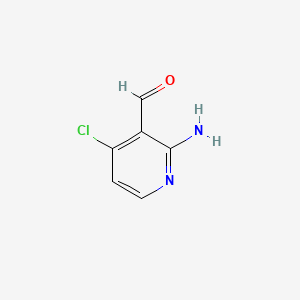 molecular formula C6H5ClN2O B580197 2-氨基-4-氯烟酰醛 CAS No. 884004-48-2