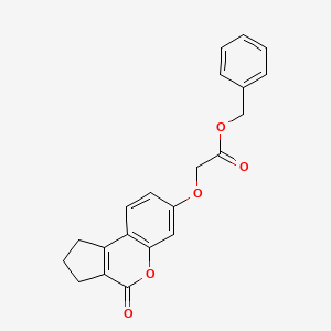 molecular formula C21H18O5 B5802001 benzyl [(4-oxo-1,2,3,4-tetrahydrocyclopenta[c]chromen-7-yl)oxy]acetate 