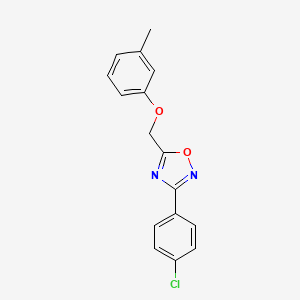 3-(4-chlorophenyl)-5-[(3-methylphenoxy)methyl]-1,2,4-oxadiazole