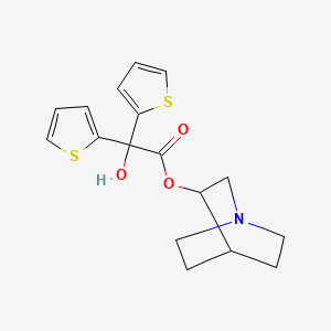 molecular formula C17H19NO3S2 B580202 1-Azabicyclo[2.2.2]octan-3-yl 2-hydroxy-2,2-dithiophen-2-ylacetate CAS No. 320347-97-5