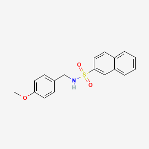 molecular formula C18H17NO3S B5802024 N-(4-methoxybenzyl)-2-naphthalenesulfonamide 