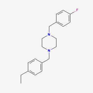 molecular formula C20H25FN2 B5802032 1-(4-ethylbenzyl)-4-(4-fluorobenzyl)piperazine 