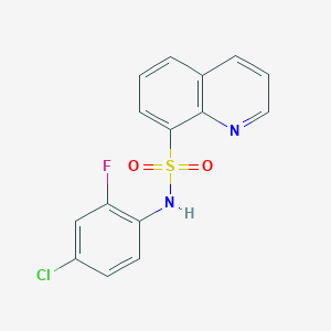 molecular formula C15H10ClFN2O2S B5802035 N-(4-chloro-2-fluorophenyl)-8-quinolinesulfonamide 