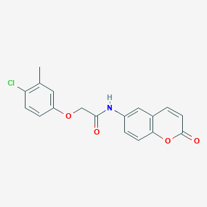 molecular formula C18H14ClNO4 B5802037 2-(4-chloro-3-methylphenoxy)-N-(2-oxo-2H-chromen-6-yl)acetamide 