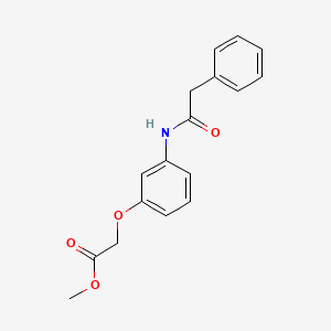 molecular formula C17H17NO4 B5802041 methyl {3-[(phenylacetyl)amino]phenoxy}acetate 