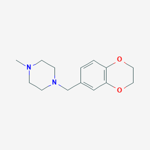 molecular formula C14H20N2O2 B5802058 1-(2,3-dihydro-1,4-benzodioxin-6-ylmethyl)-4-methylpiperazine 