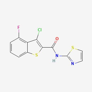 molecular formula C12H6ClFN2OS2 B5802067 3-chloro-4-fluoro-N-1,3-thiazol-2-yl-1-benzothiophene-2-carboxamide 