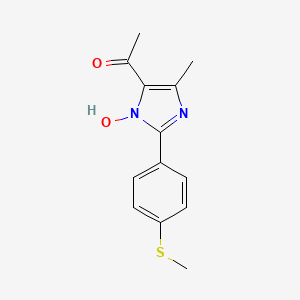 molecular formula C13H14N2O2S B5802075 1-{1-hydroxy-4-methyl-2-[4-(methylthio)phenyl]-1H-imidazol-5-yl}ethanone 