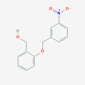 molecular formula C14H13NO4 B5802077 {2-[(3-nitrobenzyl)oxy]phenyl}methanol 