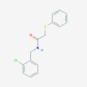 molecular formula C15H14ClNOS B5802088 N-(2-chlorobenzyl)-2-(phenylthio)acetamide 