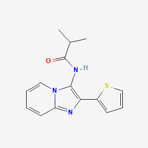 molecular formula C15H15N3OS B5802090 2-methyl-N-[2-(2-thienyl)imidazo[1,2-a]pyridin-3-yl]propanamide 