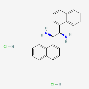 molecular formula C22H22Cl2N2 B580212 (R,R)-1,2-Bis(1-naphthyl)-1,2-ethanediamine dihydrochloride CAS No. 1055301-17-1