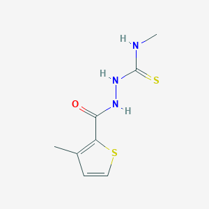 molecular formula C8H11N3OS2 B5802123 N-methyl-2-[(3-methyl-2-thienyl)carbonyl]hydrazinecarbothioamide 
