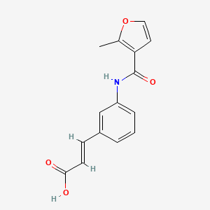 molecular formula C15H13NO4 B5802130 3-{3-[(2-methyl-3-furoyl)amino]phenyl}acrylic acid 