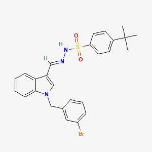 molecular formula C26H26BrN3O2S B5802132 N'-{[1-(3-bromobenzyl)-1H-indol-3-yl]methylene}-4-tert-butylbenzenesulfonohydrazide 