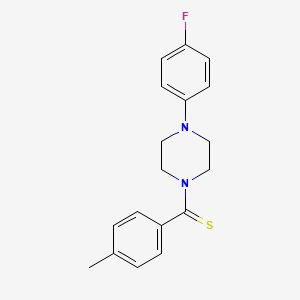 molecular formula C18H19FN2S B5802146 1-(4-fluorophenyl)-4-[(4-methylphenyl)carbonothioyl]piperazine 