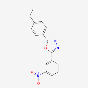molecular formula C16H13N3O3 B5802157 2-(4-ethylphenyl)-5-(3-nitrophenyl)-1,3,4-oxadiazole 