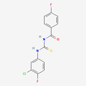 molecular formula C14H9ClF2N2OS B5802167 N-{[(3-chloro-4-fluorophenyl)amino]carbonothioyl}-4-fluorobenzamide 