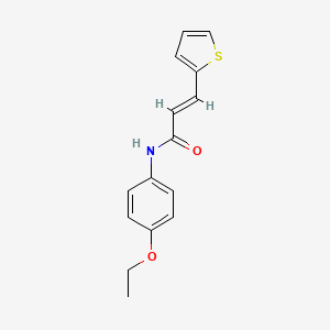 molecular formula C15H15NO2S B5802185 N-(4-ethoxyphenyl)-3-(2-thienyl)acrylamide 