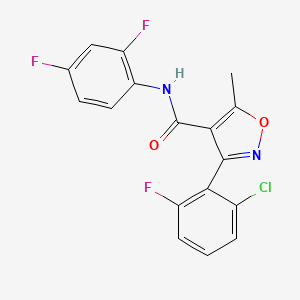 molecular formula C17H10ClF3N2O2 B5802203 3-(2-chloro-6-fluorophenyl)-N-(2,4-difluorophenyl)-5-methyl-4-isoxazolecarboxamide 