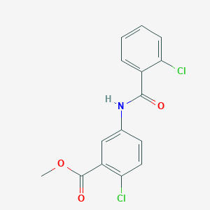 molecular formula C15H11Cl2NO3 B5802216 methyl 2-chloro-5-[(2-chlorobenzoyl)amino]benzoate 