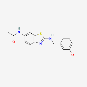 molecular formula C17H17N3O2S B5802229 N-{2-[(3-methoxybenzyl)amino]-1,3-benzothiazol-6-yl}acetamide 