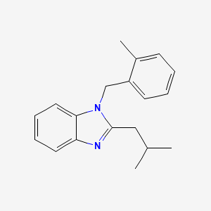 molecular formula C19H22N2 B5802244 2-isobutyl-1-(2-methylbenzyl)-1H-benzimidazole 