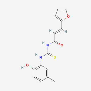 molecular formula C15H14N2O3S B5802253 3-(2-furyl)-N-{[(2-hydroxy-5-methylphenyl)amino]carbonothioyl}acrylamide 