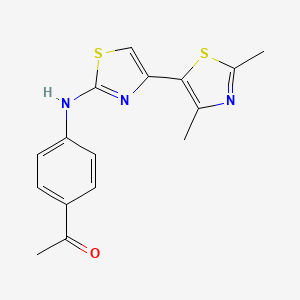 molecular formula C16H15N3OS2 B5802280 1-{4-[(2',4'-dimethyl-4,5'-bi-1,3-thiazol-2-yl)amino]phenyl}ethanone 