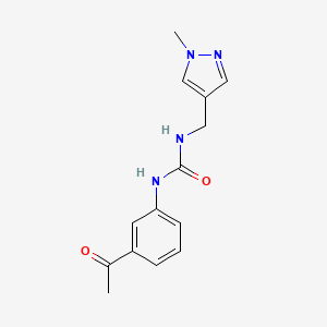 molecular formula C14H16N4O2 B5802291 N-(3-acetylphenyl)-N'-[(1-methyl-1H-pyrazol-4-yl)methyl]urea CAS No. 957310-41-7