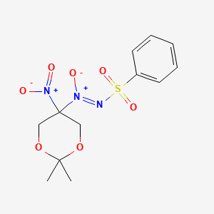 molecular formula C12H15N3O7S B5802296 1-(2,2-dimethyl-5-nitro-1,3-dioxan-5-yl)-2-(phenylsulfonyl)diazene 1-oxide 