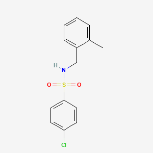 molecular formula C14H14ClNO2S B5802321 4-chloro-N-(2-methylbenzyl)benzenesulfonamide 