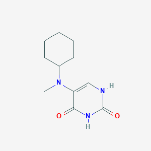 molecular formula C11H17N3O2 B5802338 5-[cyclohexyl(methyl)amino]-2,4(1H,3H)-pyrimidinedione 