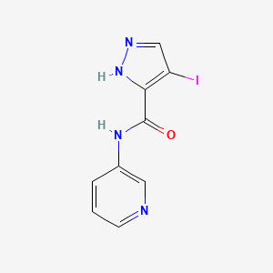 molecular formula C9H7IN4O B5802342 4-iodo-N-3-pyridinyl-1H-pyrazole-3-carboxamide 