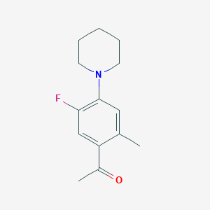 molecular formula C14H18FNO B5802363 1-[5-fluoro-2-methyl-4-(1-piperidinyl)phenyl]ethanone 