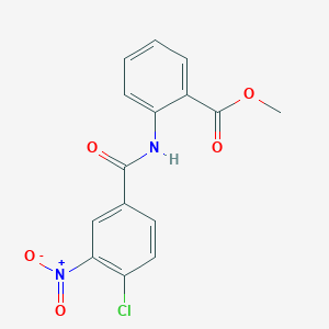 molecular formula C15H11ClN2O5 B5802379 methyl 2-[(4-chloro-3-nitrobenzoyl)amino]benzoate 