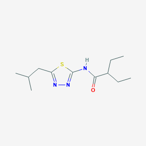 molecular formula C12H21N3OS B5802400 2-ethyl-N-(5-isobutyl-1,3,4-thiadiazol-2-yl)butanamide 
