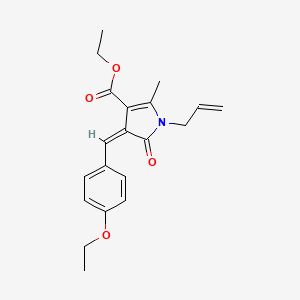 molecular formula C20H23NO4 B5802403 ethyl 1-allyl-4-(4-ethoxybenzylidene)-2-methyl-5-oxo-4,5-dihydro-1H-pyrrole-3-carboxylate 