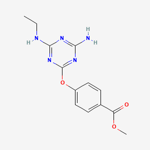 methyl 4-{[4-amino-6-(ethylamino)-1,3,5-triazin-2-yl]oxy}benzoate