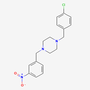 molecular formula C18H20ClN3O2 B5802424 1-(4-chlorobenzyl)-4-(3-nitrobenzyl)piperazine 