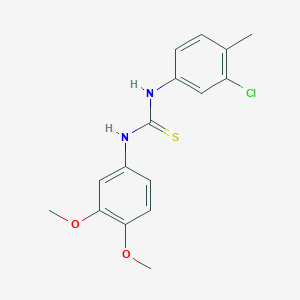 molecular formula C16H17ClN2O2S B5802431 N-(3-chloro-4-methylphenyl)-N'-(3,4-dimethoxyphenyl)thiourea 