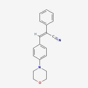 molecular formula C19H18N2O B5802435 3-[4-(4-morpholinyl)phenyl]-2-phenylacrylonitrile 