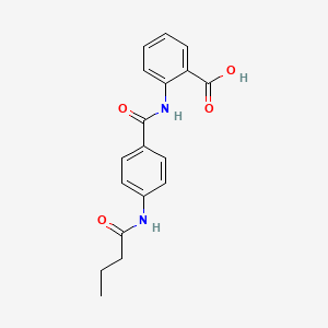 molecular formula C18H18N2O4 B5802448 2-{[4-(butyrylamino)benzoyl]amino}benzoic acid 