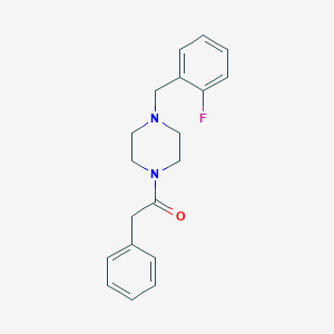 molecular formula C19H21FN2O B5802472 1-(2-fluorobenzyl)-4-(phenylacetyl)piperazine 