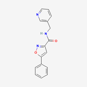 molecular formula C16H13N3O2 B5802477 5-phenyl-N-(3-pyridinylmethyl)-3-isoxazolecarboxamide 
