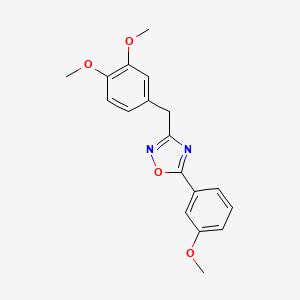molecular formula C18H18N2O4 B5802482 3-(3,4-dimethoxybenzyl)-5-(3-methoxyphenyl)-1,2,4-oxadiazole 