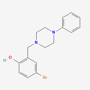 4-bromo-2-[(4-phenyl-1-piperazinyl)methyl]phenol