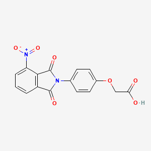 molecular formula C16H10N2O7 B5802495 [4-(4-nitro-1,3-dioxo-1,3-dihydro-2H-isoindol-2-yl)phenoxy]acetic acid 