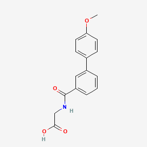molecular formula C16H15NO4 B5802502 N-[(4'-methoxy-3-biphenylyl)carbonyl]glycine 