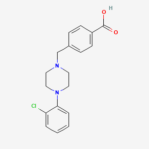 4-{[4-(2-chlorophenyl)-1-piperazinyl]methyl}benzoic acid